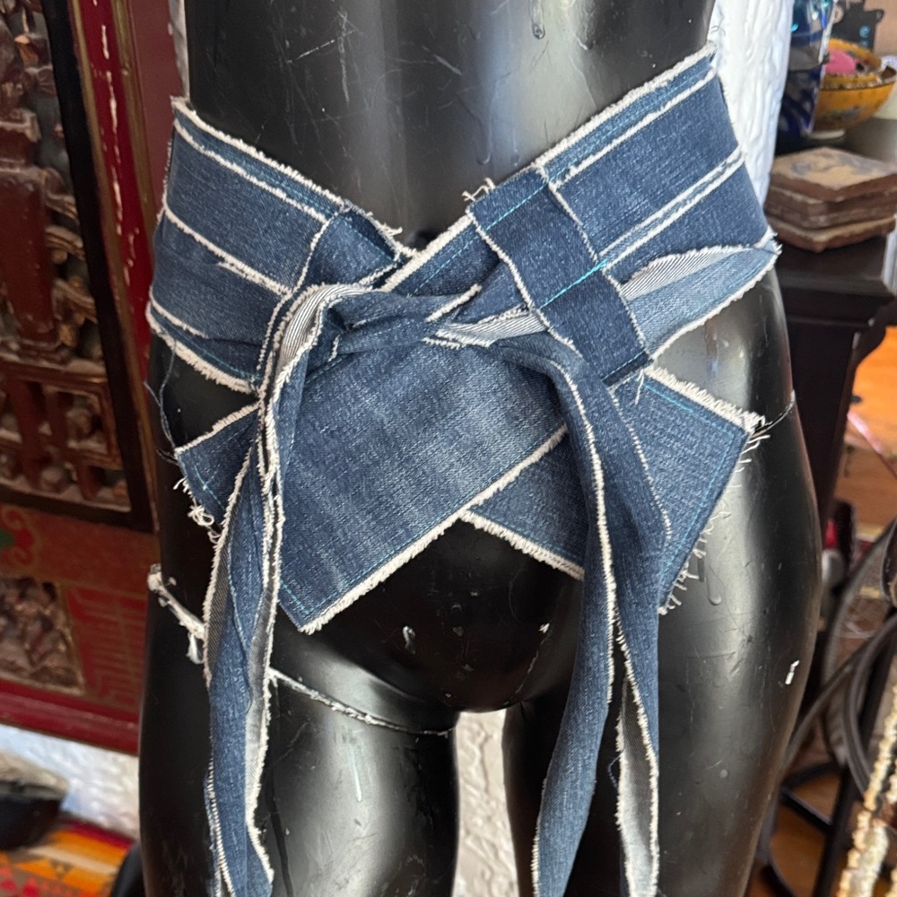 Chic Denim Wrap Belt